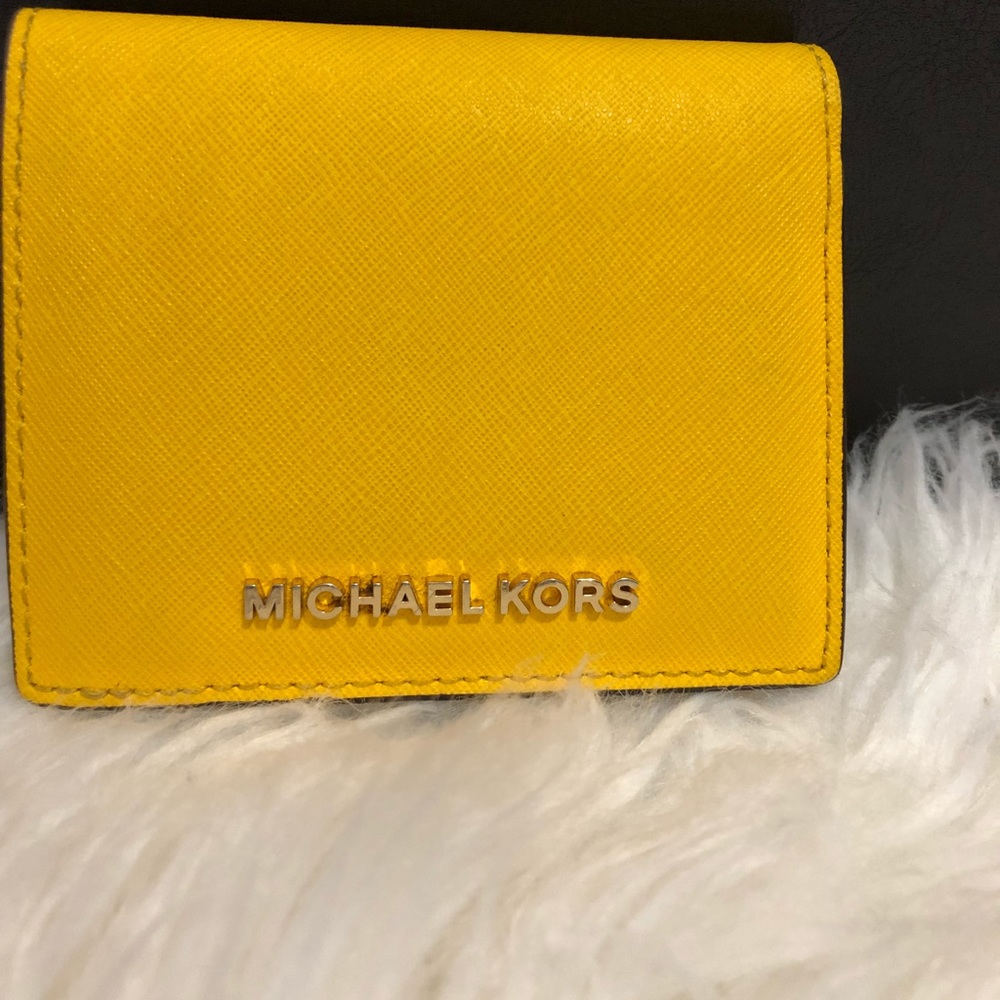 Yellow Michael Kors medium wallet
